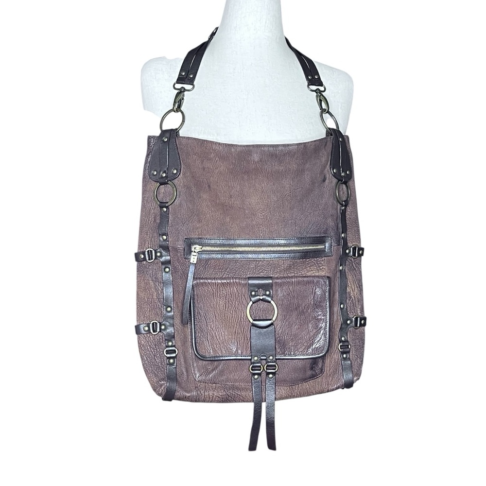 COLE HAAN Vintage G Series Hobo Brown Leather Shoulder Bag